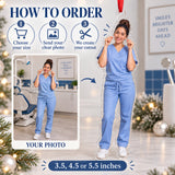 Custom Photo Dentist Floss Mustache Acrylic Ornament — How to order