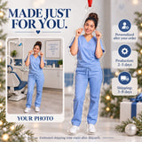 Custom Photo Dentist Floss Mustache Acrylic Ornament — Production and delivery