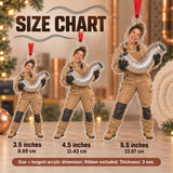 Custom Photo HVAC Accordion Duct Acrylic Ornament — Size guide