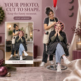 Custom Photo Hairstylist Curler Queen Acrylic Ornament — Main design