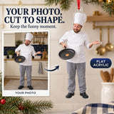 Custom Photo Chef Tiny Pancake Acrylic Ornament — Main design