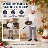 Custom Photo Chef Tiny Pancake Acrylic Ornament — Personalization example