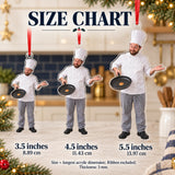 Custom Photo Chef Tiny Pancake Acrylic Ornament — Size guide