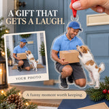Custom Photo Mail Carrier Dog Greet Acrylic Ornament — Gift inspiration