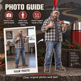 Custom Photo Truck Driver Mini Rig Acrylic Ornament — Personalization guide