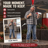 Custom Photo Truck Driver Mini Rig Acrylic Ornament — Personalization example