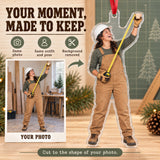 Custom Photo Builder Tape Measure Acrylic Ornament — Personalization example
