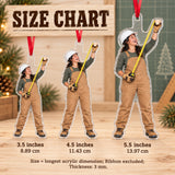 Custom Photo Builder Tape Measure Acrylic Ornament — Size guide