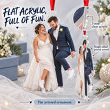 Custom Photo Sneakers Under the Dress Acrylic Ornament — Flat acrylic material