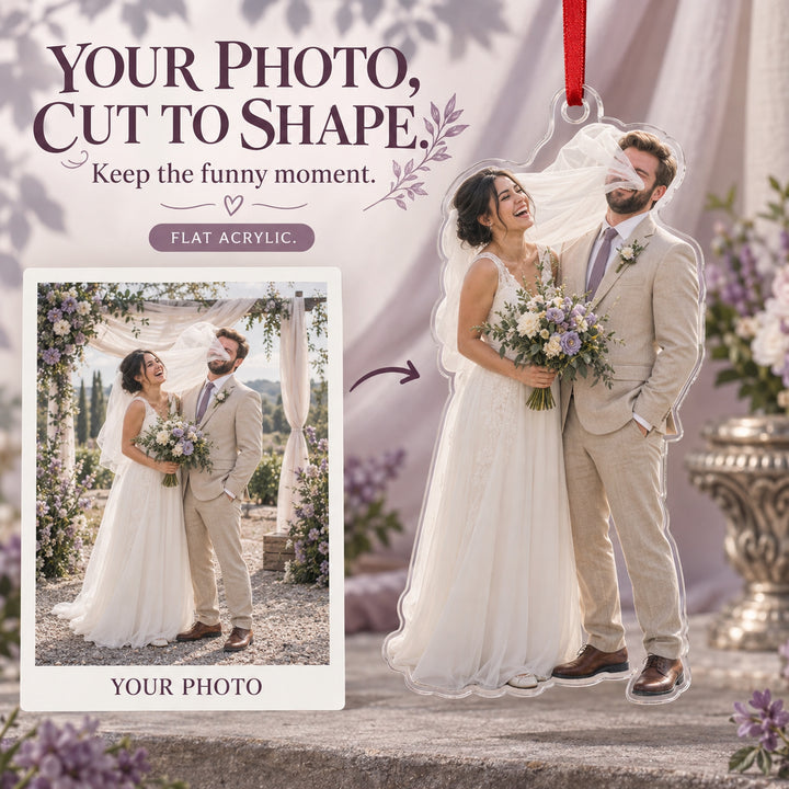 Custom Photo Veil Wind Moment Acrylic Ornament — Main design