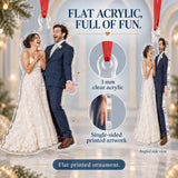 Custom Photo First Look Laugh Acrylic Ornament — Flat acrylic material