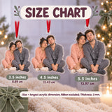 Custom Photo Matching Christmas Faces Acrylic Ornament — Size guide