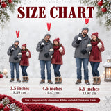 Custom Photo Snowball Truce Acrylic Ornament — Size guide
