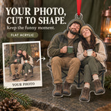 Custom Photo Camping Coffee Faces Acrylic Ornament — Main design
