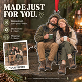 Custom Photo Camping Coffee Faces Acrylic Ornament — Production and delivery