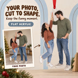 Custom Photo Height Difference High Five Acrylic Ornament — Main design