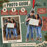 Custom Photo Road Trip Silly Selfie Acrylic Ornament — Personalization guide
