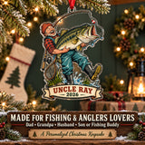 Personalized Funny Giant Bass Catch Acrylic Ornament — Size guide
