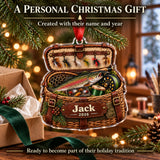 Personalized Fly Fishing Creel Chest Acrylic Ornament — Gift inspiration