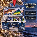 Personalized Saltwater Captain Cooler Acrylic Ornament — Production and delivery