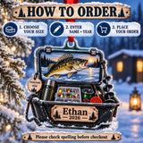 Personalized Ice Fishing Sled Kit Acrylic Ornament — Product details