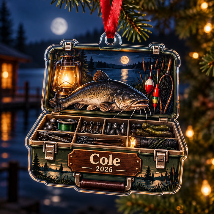 Personalized Catfish Night Lantern Box Acrylic Ornament — Main design