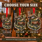 Personalized Kayak Fishing Crate Acrylic Ornament — Personalization example