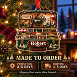 Personalized Grandpas Lucky Lure Cabinet Acrylic Ornament — Production and delivery