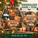 Personalized Smores Campfire Kit Acrylic Ornament — Personalization guide