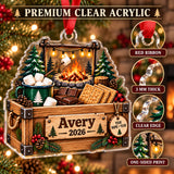 Personalized Smores Campfire Kit Acrylic Ornament — Flat acrylic material