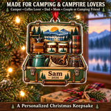 Personalized Camp Coffee Morning Box Acrylic Ornament — Size guide