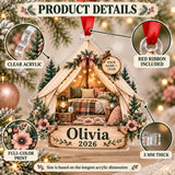 Personalized Glamping Canvas Tent Acrylic Ornament — How to order