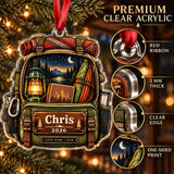 Personalized Hammock and Lantern Pack Acrylic Ornament — Flat acrylic material