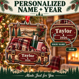 Personalized Cabin Weekend Trunk Acrylic Ornament — Personalization guide