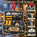 Personalized Rainy Camp Survival Kit Acrylic Ornament — Flat acrylic material