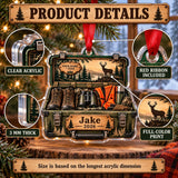 Personalized Deer Camp Gear Trunk Acrylic Ornament — How to order
