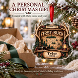 Personalized First Buck Milestone Plaque Acrylic Ornament — Gift inspiration