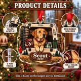 Personalized Hunting Dog Field Crate Acrylic Ornament — How to order