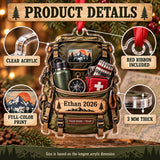 Personalized Hiking Backpack Gear Burst Acrylic Ornament — How to order