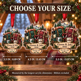Personalized Hiking Couple Double Pack Acrylic Ornament — Personalization example