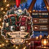 Personalized Hiking Couple Double Pack Acrylic Ornament — Production and delivery