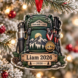 Personalized First Summit Medal Pack Acrylic Ornament — Main design