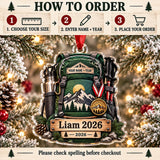 Personalized First Summit Medal Pack Acrylic Ornament — Product details