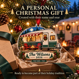 Personalized Vintage Travel Trailer Acrylic Ornament — Gift inspiration