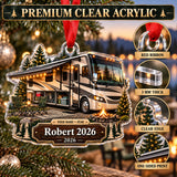 Personalized Class A Motorhome Acrylic Ornament — Flat acrylic material