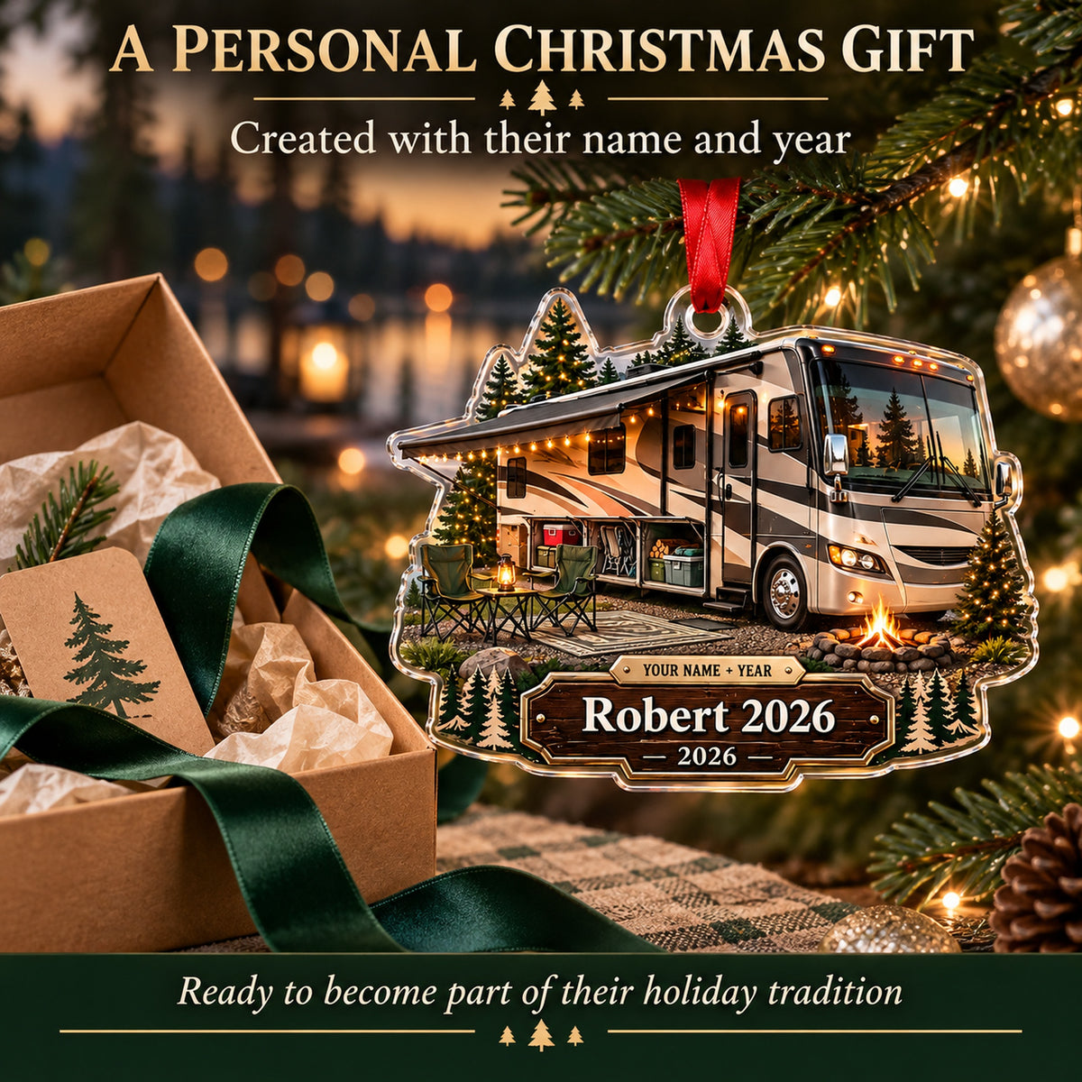 Personalized Class A Motorhome Acrylic Ornament — Gift inspiration