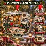 Personalized Class C Family Camper Acrylic Ornament — Flat acrylic material