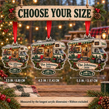 Personalized Class C Family Camper Acrylic Ornament — Personalization example