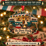 Personalized Pop Up Camper Weekend Acrylic Ornament — Size guide
