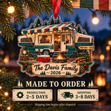 Personalized Pop Up Camper Weekend Acrylic Ornament — Production and delivery